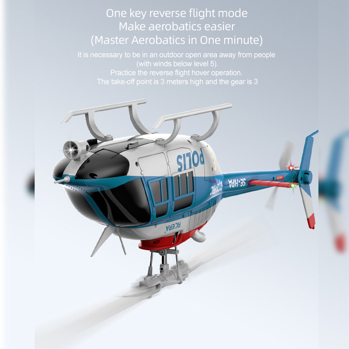 RC ERA C138 PRO Bell 206 Jet Ranger 2.4G 6CH 1/33 Scale RC Helicopter Model RTF - stirlingkit