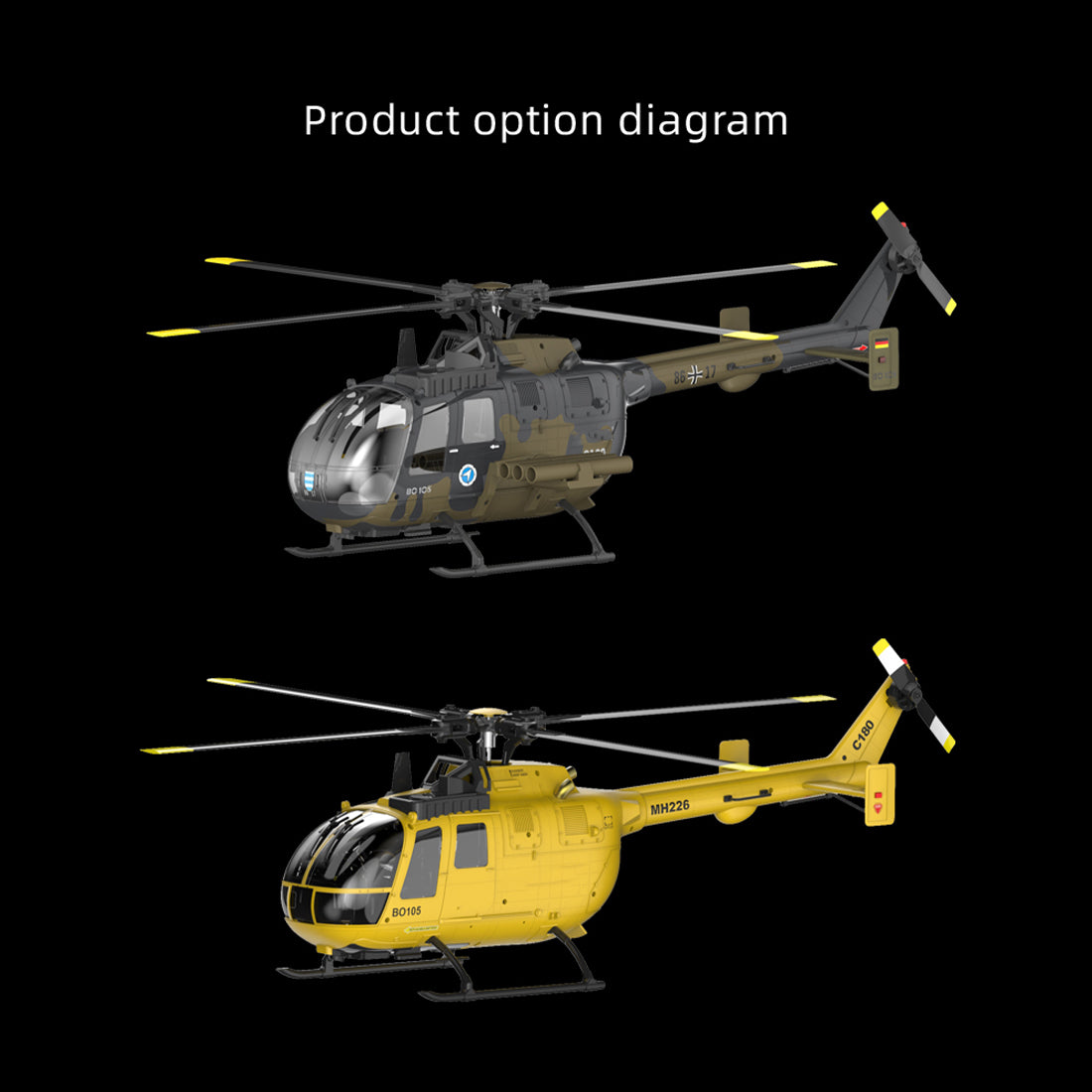 RC ERA C180 B0105 RTF RC Helicopter 2.4G 6CH Optical Flow 1/25 Scale - stirlingkit