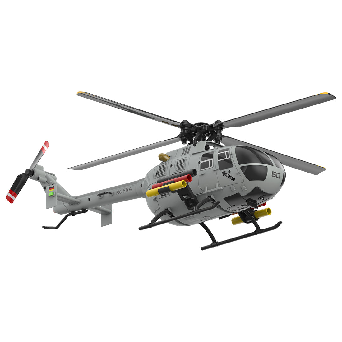 RC ERA C186S 6CH RC BO-105 Helicopter 1/48 Micro Scale 2.4G Military RC Plane with Optical Flow Positioning - stirlingkit