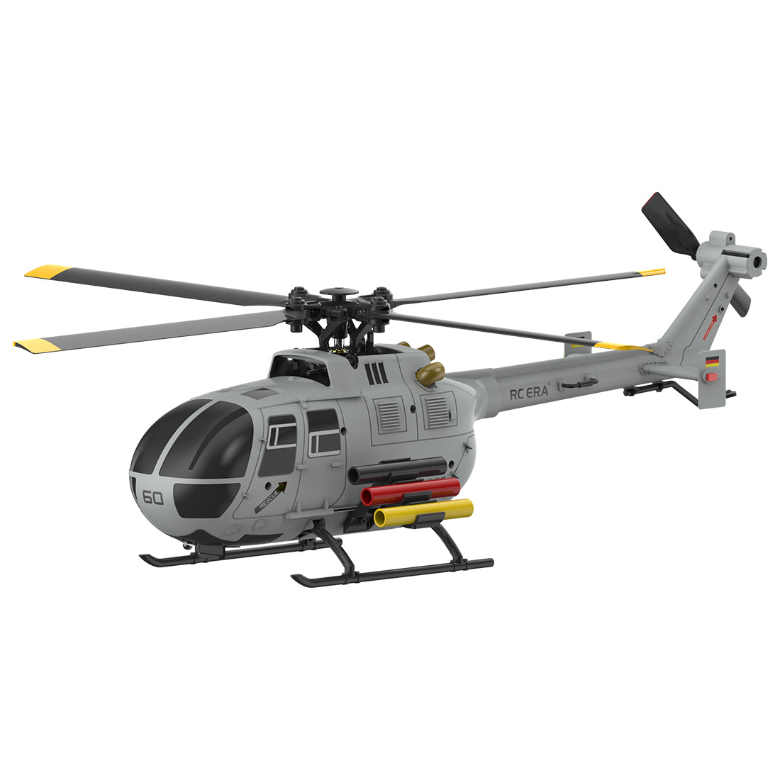 RC ERA C186S 6CH RC BO-105 Helicopter 1/48 Micro Scale 2.4G Military RC Plane with Optical Flow Positioning - stirlingkit