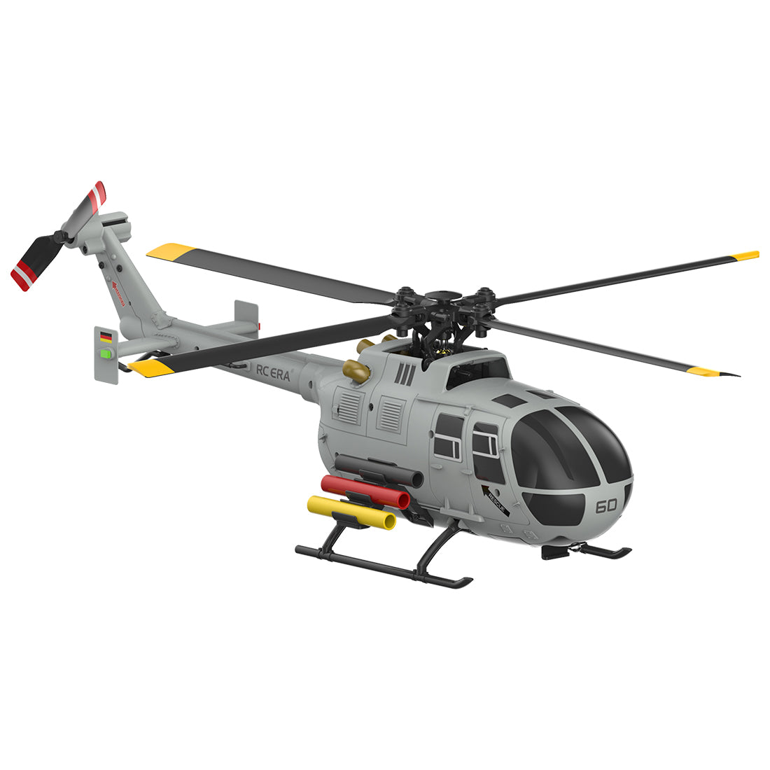 RC ERA C186S 6CH RC BO-105 Helicopter 1/48 Micro Scale 2.4G Military RC Plane with Optical Flow Positioning - stirlingkit