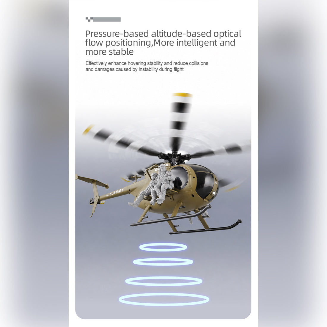 RC ERA C189S MD500 Round Head Little Bird RC Helicopter with Optical Flow Positioning RTF