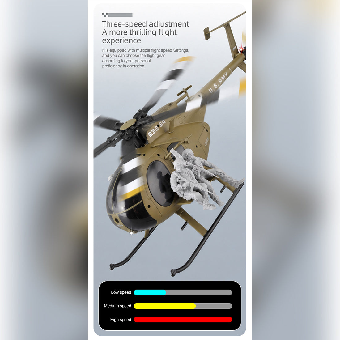 RC ERA C189S MD500 Round Head Little Bird RC Helicopter with Optical Flow Positioning RTF