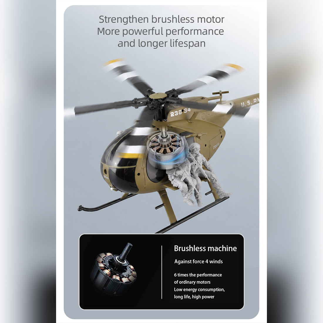 RC ERA C189S MD500 Round Head Little Bird RC Helicopter with Optical Flow Positioning RTF