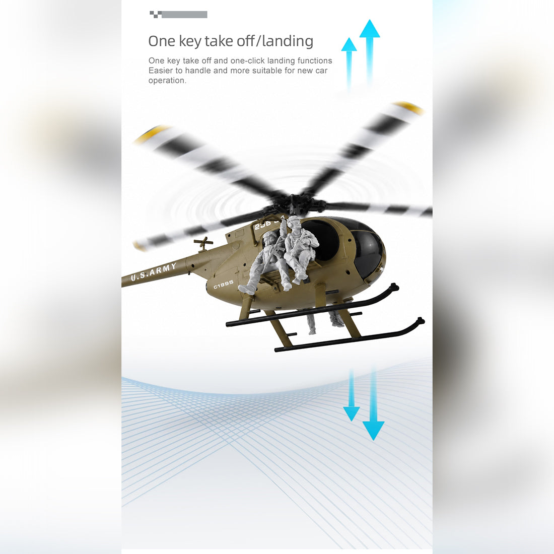 RC ERA C189S MD500 Round Head Little Bird RC Helicopter with Optical Flow Positioning RTF