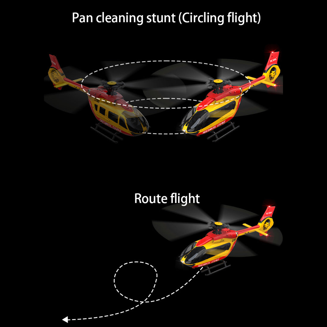 RC ERA C190 Powerful Beginner RC Helicopter Ready to Fly with 6-Axis Altitude Hold Optical Flow Positioning - stirlingkit