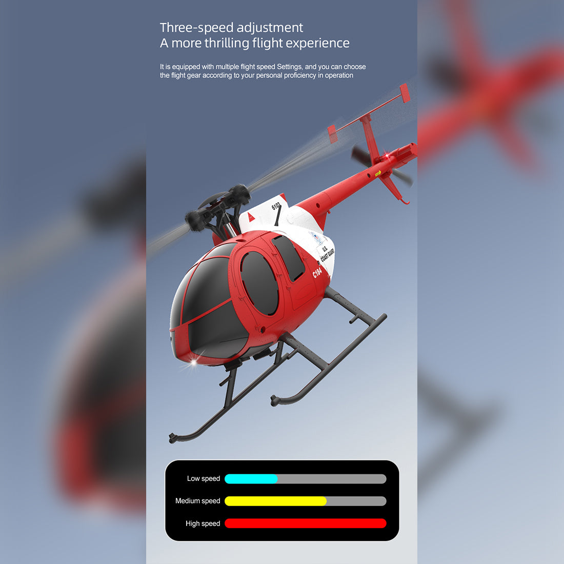 RC ERA ERA C184 MD500 Little Bird RTF RC Helicopter 2.4G 4CH Optical Flow 1/48 Scale 110 Size - stirlingkit