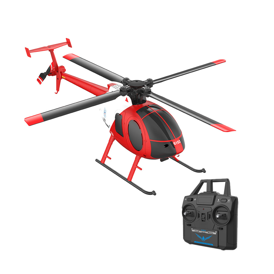 RC ERA ERA C184 MD500 Little Bird RTF RC Helicopter 2.4G 4CH Optical Flow 1/48 Scale 110 Size - stirlingkit