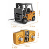 RC Forklift Remote Control Forklift With Flatbed Trailer Pullback Car 1/64 Scale 2.4G Kids Toy