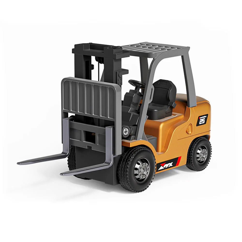 RC Forklift Remote Control Forklift With Flatbed Trailer Pullback Car 1/64 Scale 2.4G Kids Toy - stirlingkit
