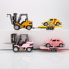 RC Forklift Remote Control Forklift With Flatbed Trailer Pullback Car 1/64 Scale 2.4G Kids Toy