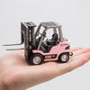 RC Forklift Remote Control Forklift With Flatbed Trailer Pullback Car 1/64 Scale 2.4G Kids Toy