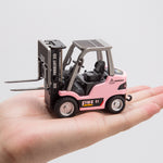 RC Forklift Remote Control Forklift With Flatbed Trailer Pullback Car 1/64 Scale 2.4G Kids Toy