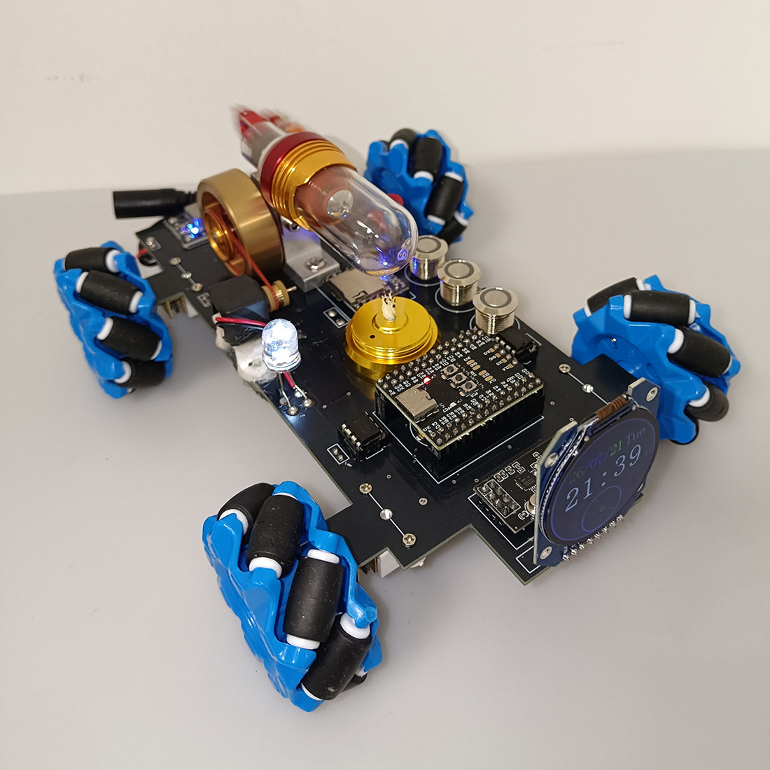 RC Stirling Engine Mecanum Wheel Vehicle - stirlingkit
