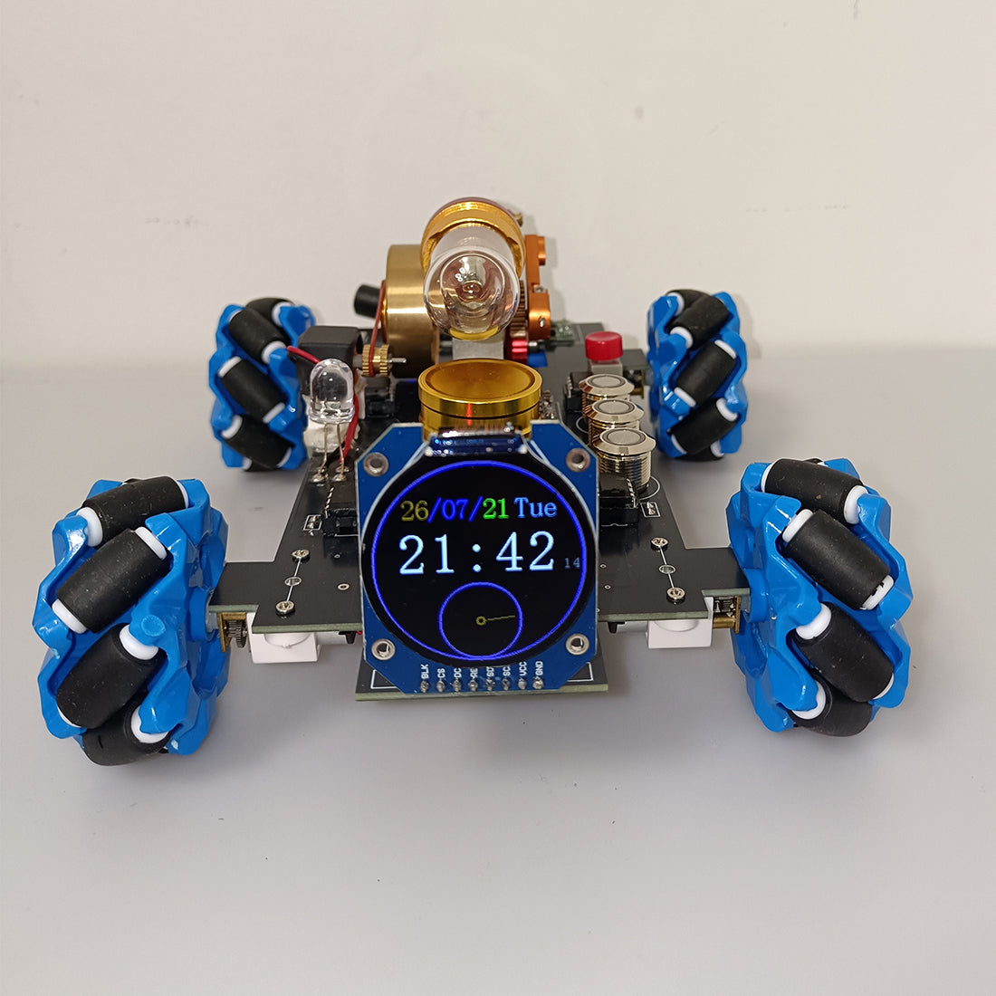 RC Stirling Engine Mecanum Wheel Vehicle - stirlingkit