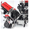 V4 Car Engine Model Full Metal Assembling Four-cylinder Building Kits for Researching Industry Studying/Toy/Gift