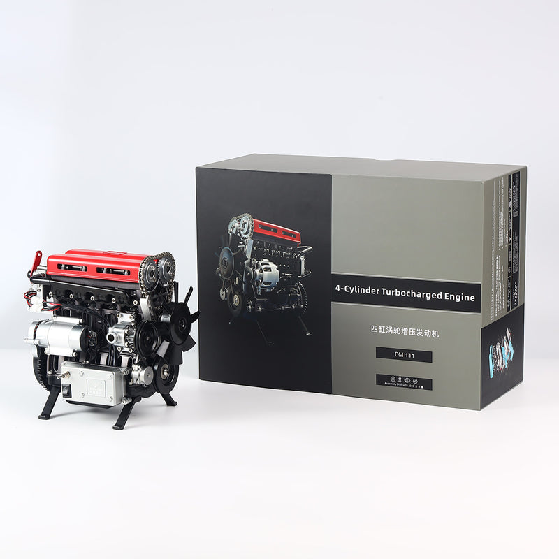 TECHING Build Your Own 4 Cylinder Engine Kits for Adults with Turbocharger DM111 Upgrade - stirlingkit