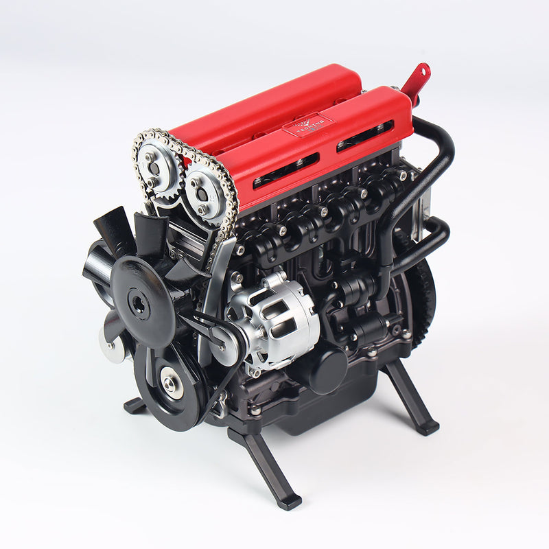Teching Inline Four-Cylinder Stirling Engine kit That Works Aluminum Alloy Model Collection