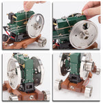 RETROL 1/8 3.6cc Vintage Gasoline Engine Trailer Mini Single Cylinder Four-Stroke ICE Model - stirlingkit