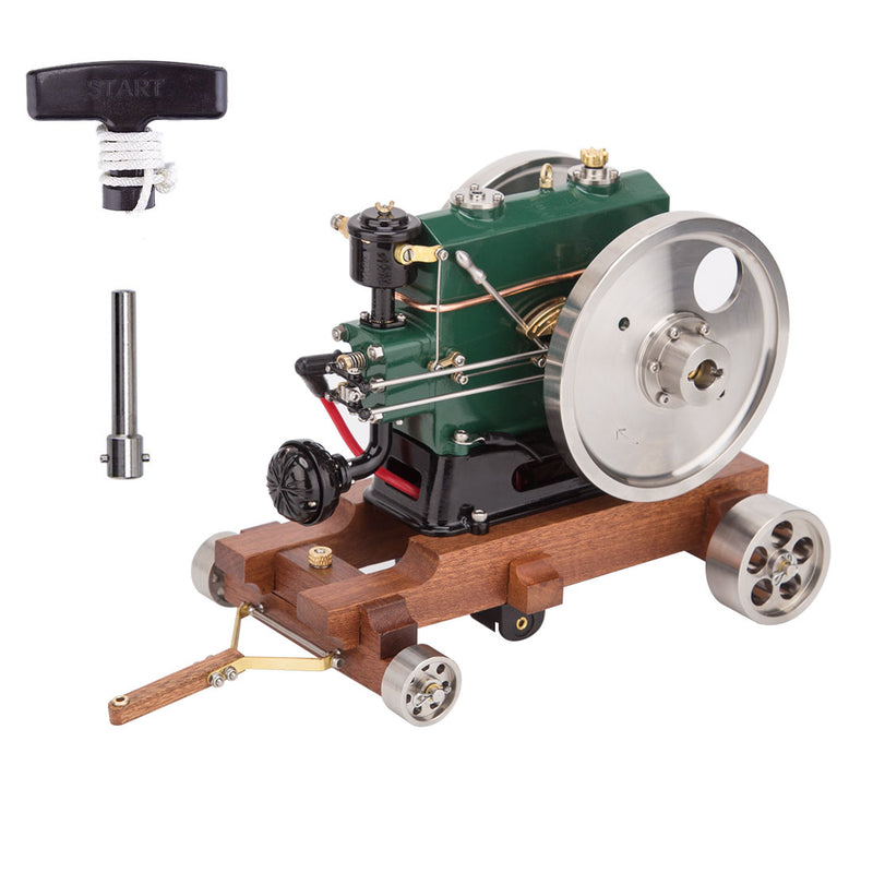 RETROL 1/8 3.6cc Vintage Gasoline Engine Trailer Mini Single Cylinder Four-Stroke ICE Model - stirlingkit