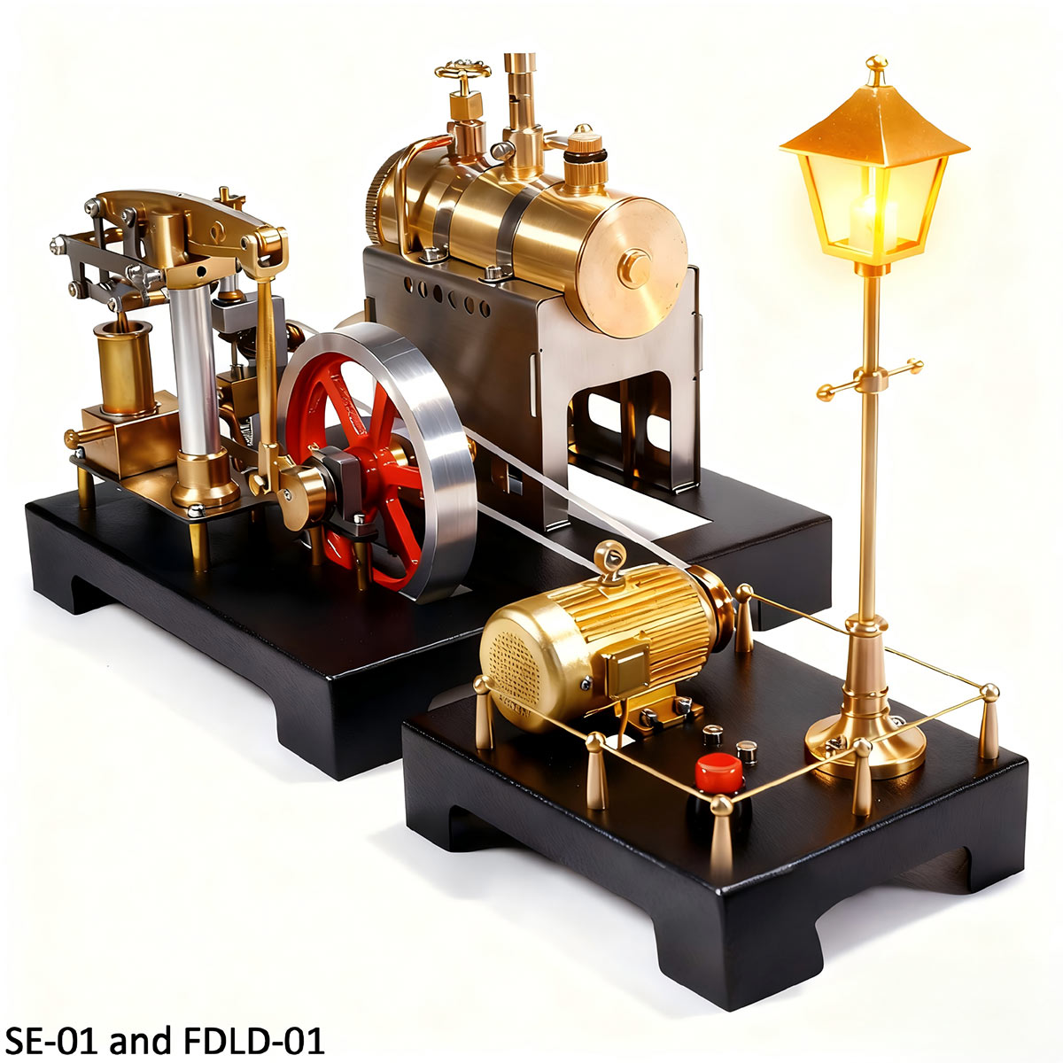RETROL DIY Steam Beam Engine Model with Boiler & Centrifugal Flyball ...