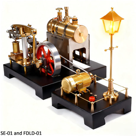 RETROL DIY Steam Beam Engine Model with Boiler & Centrifugal Flyball Governor Model Assembly Kit