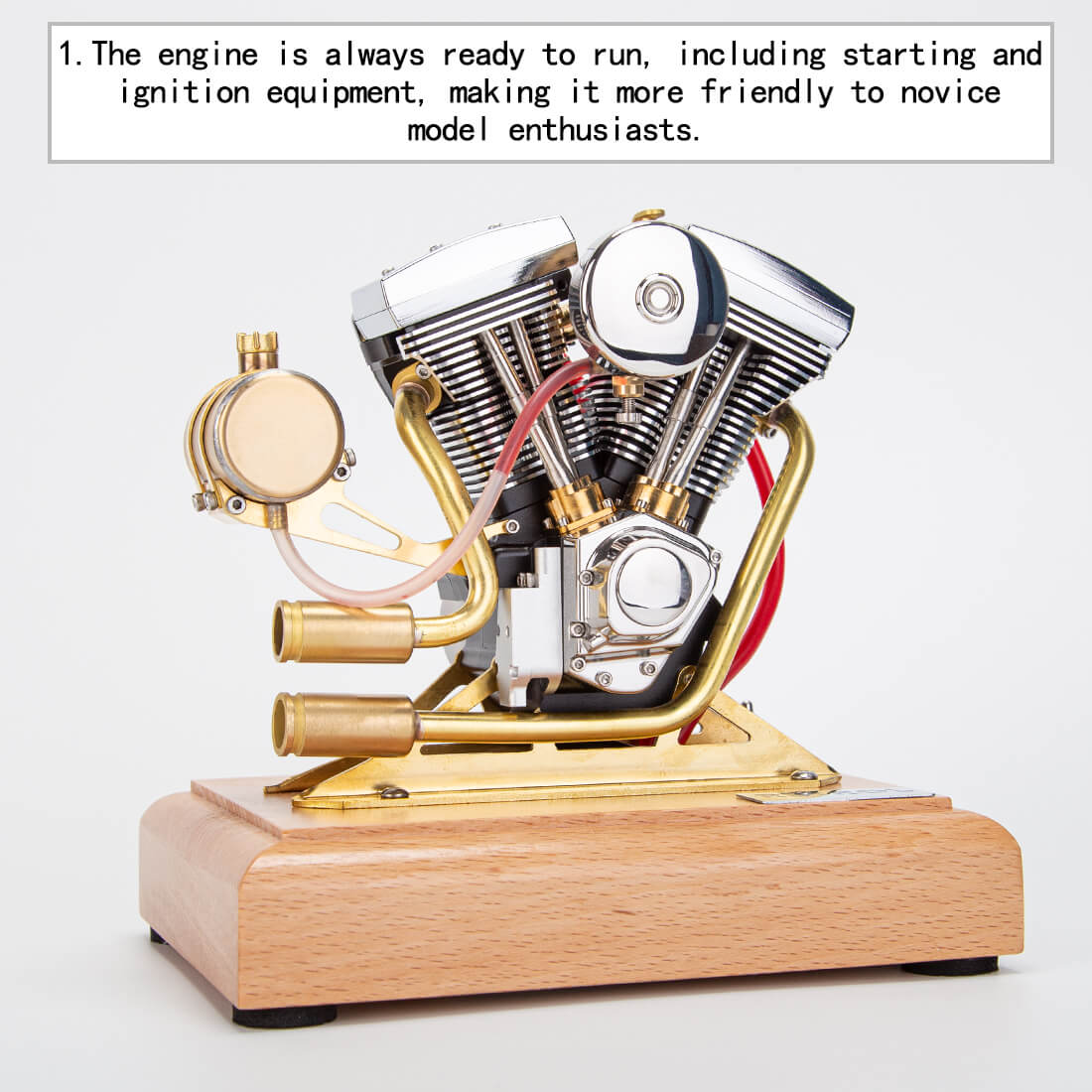 RETROL Evolution R33 V-twin 4.2CC OHV Four-stroke Motorcycle Gasoline Engine Model - stirlingkit