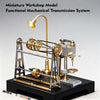 RETROL GF-01 Miniature Metal Working Workshop Model Kits with Mechanical Transmission System for Retrol Steam Engine Models