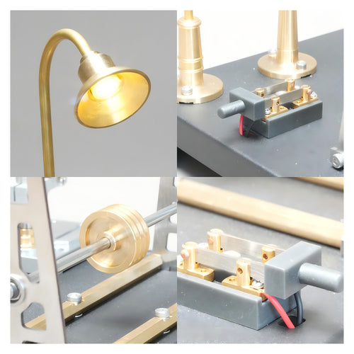 RETROL GF-01 Miniature Metal Working Workshop Model Kits with Mechanical Transmission System for Retrol Steam Engine Models