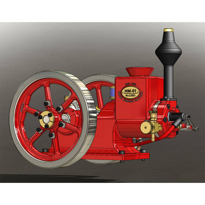 RETROL HM-01 7cc Model Hit and Miss 4-stroke Horizontal Internal Combustion Engine - stirlingkit