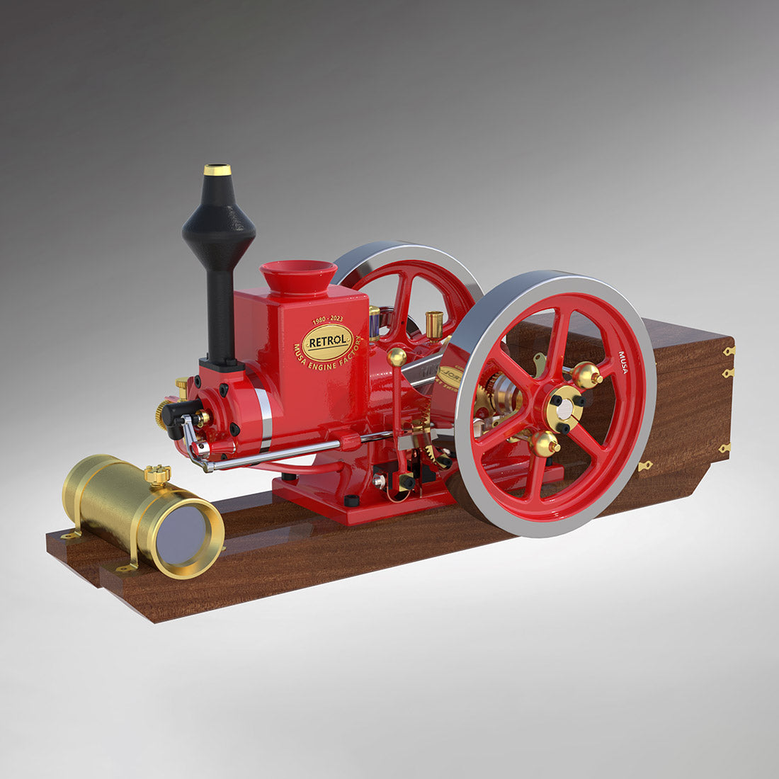 RETROL HM-01 Hit and Miss Engine Full Set with Stationary Engine Cart - stirlingkit