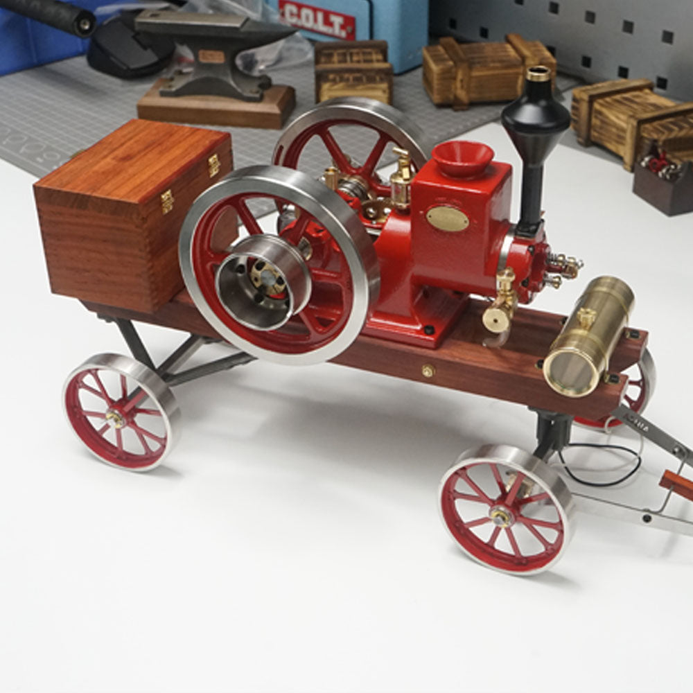 RETROL HM-01 Hit and Miss Engine Full Set with Stationary Engine Cart - stirlingkit