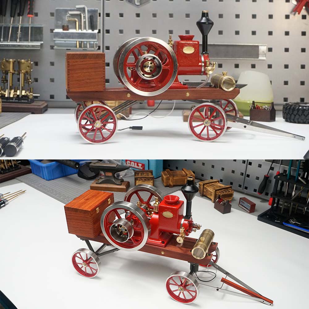 RETROL HM-01 Hit and Miss Engine Full Set with Stationary Engine Cart - stirlingkit