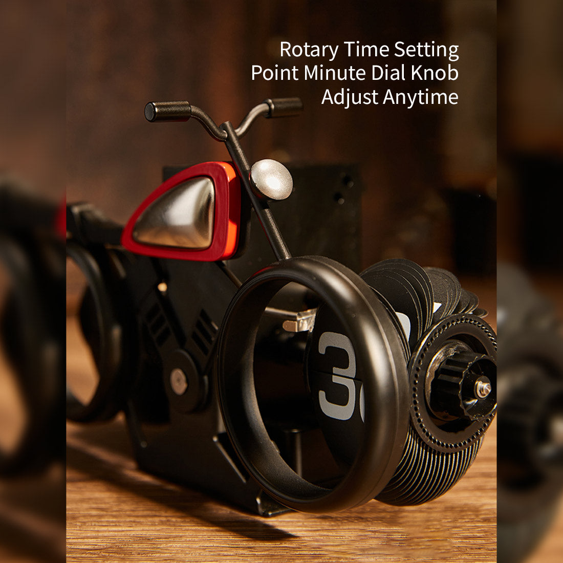 Retrol Motorcycle Flip Clock Unique Gift for Biker - stirlingkit