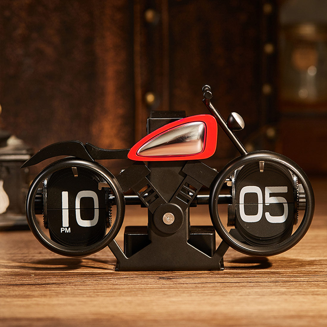 Retrol Motorcycle Flip Clock Unique Gift for Biker - stirlingkit