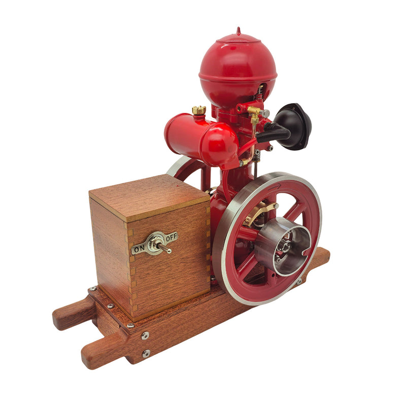RETROL & OKMO B01 Ball Top Vertical Hit and Miss Engine Miniature Gas ICE Engine - stirlingkit