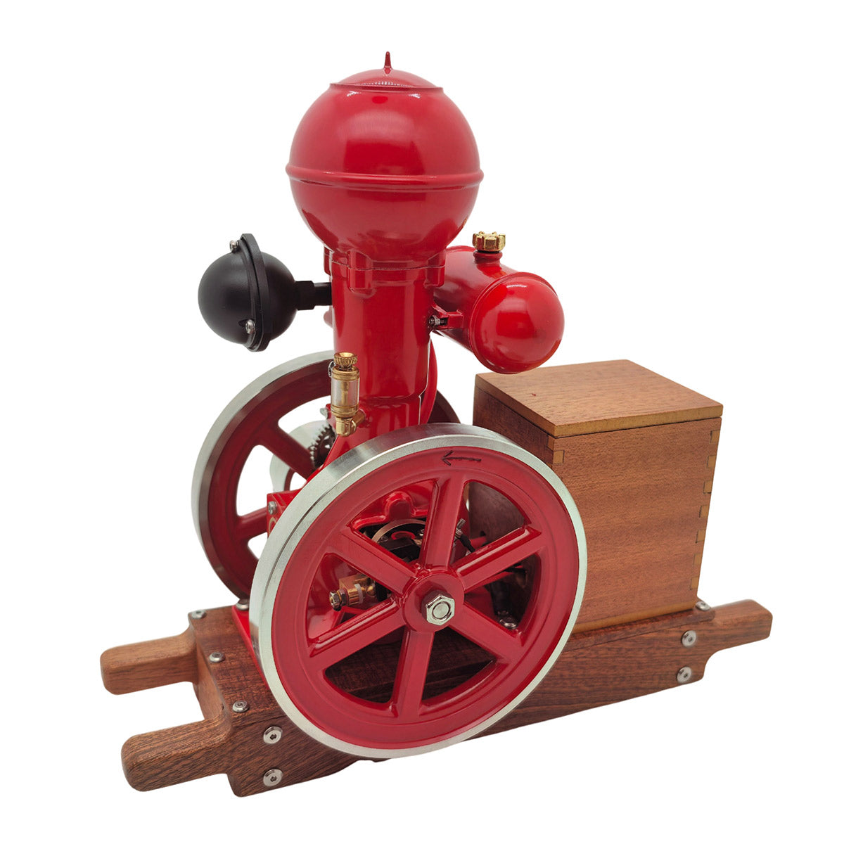 RETROL & OKMO B01 Ball Top Vertical Hit and Miss Engine Miniature Gas ICE Engine - stirlingkit