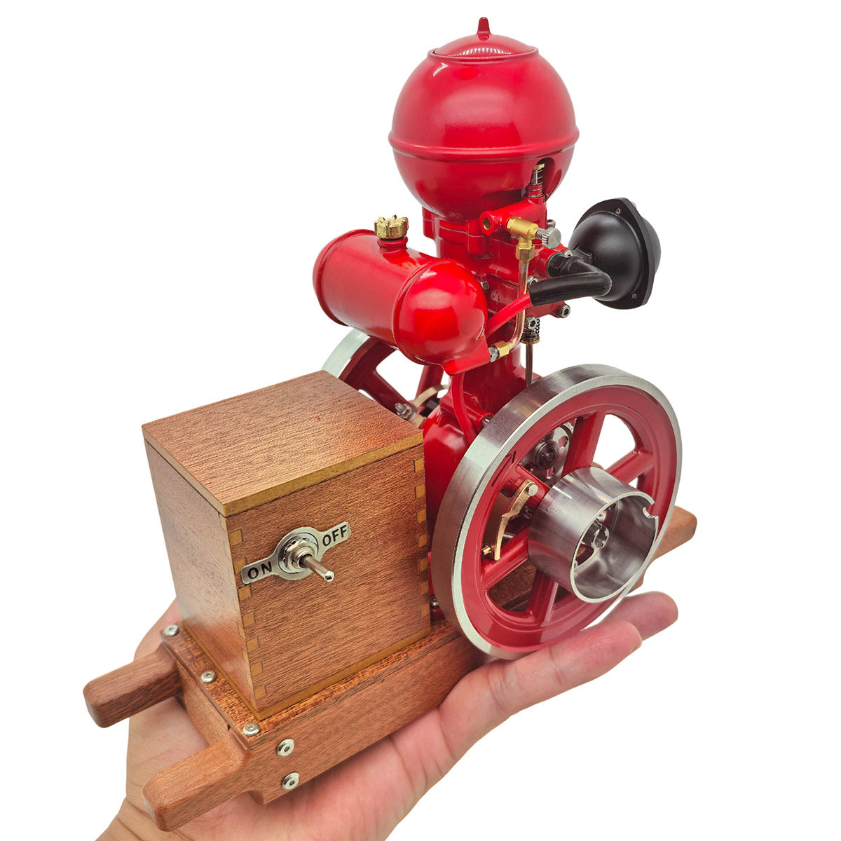 RETROL & OKMO B01 Ball Top Vertical Hit and Miss Engine Miniature Gas ICE Engine