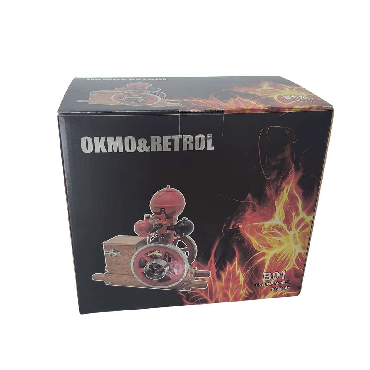 RETROL & OKMO B01 Ball Top Vertical Hit and Miss Engine Miniature Gas ICE Engine