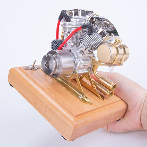 RETROL R32 4.2CC OHV V-Twin V2 Four-stroke Gasoline Engine Miniature Motorcycle Engine ICE Engine Model - stirlingkit