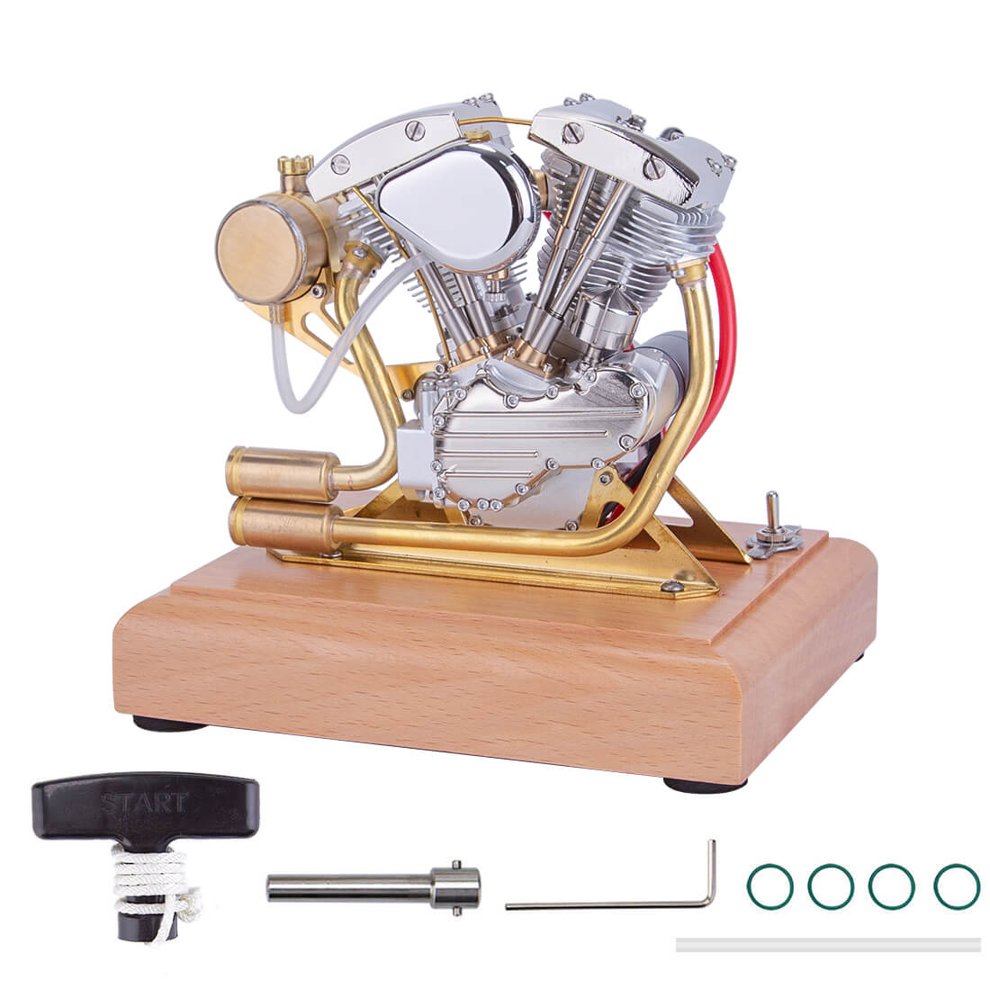 Motorcycle Engine Model RETROL R32 4.2CC OHV V-Twin V2 Four-stroke Gasoline Engine Miniature ...