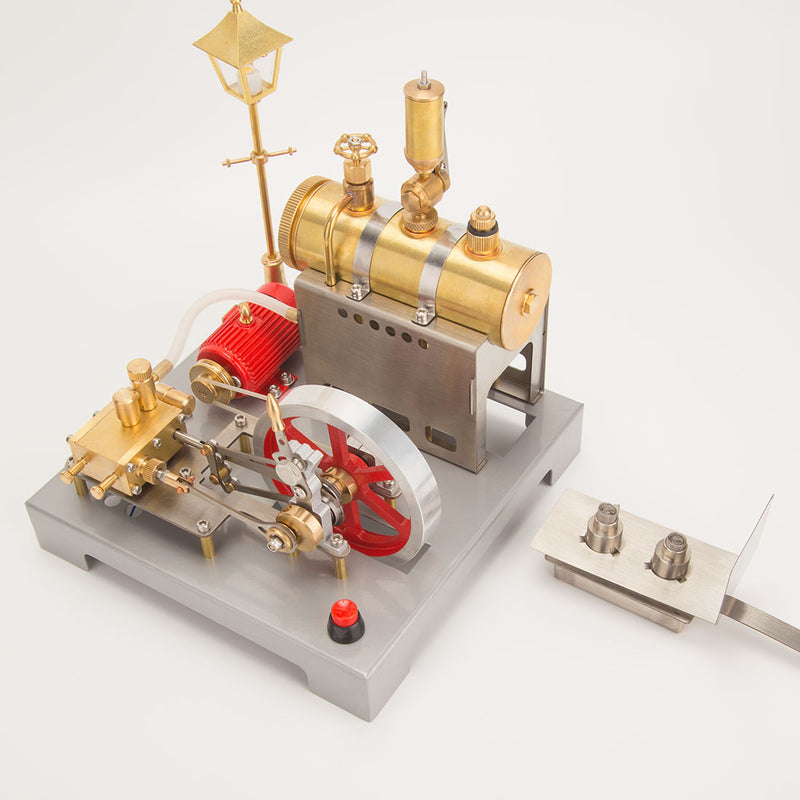 SE-02 Stoommachine, model bouwpakket, volledig metalen balken, stoommachine model met ketelbouwset, generator, doe-het-zelfbouwset, kerstcadeau, retro SE-02 Stoommachine, model bouwpakket, volledig metalen balken, stoommachine model met ketelbouwset, generator, doe-het-zelfbouwset, kerstcadeau, retro