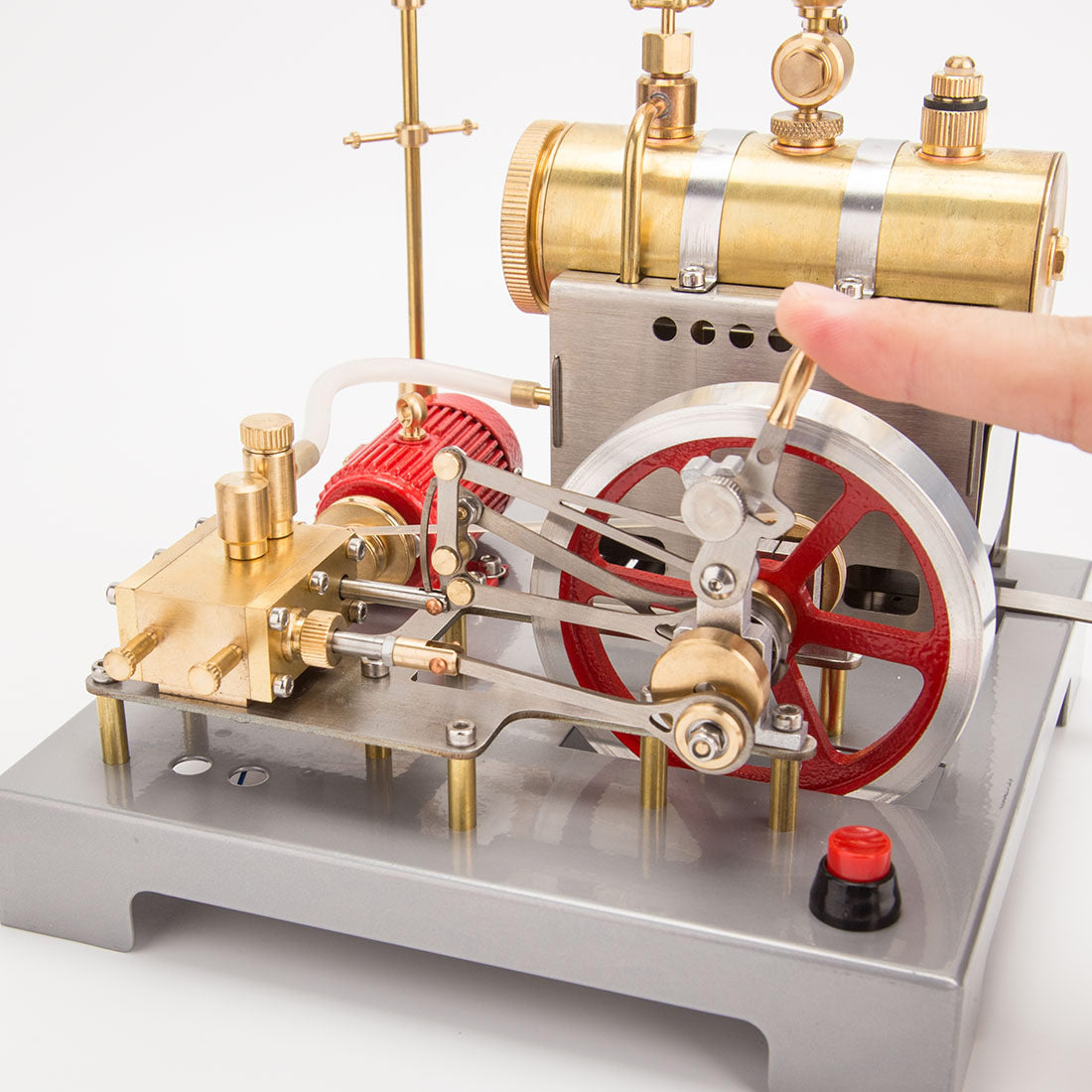 RETROL SE-02 DIY Horizontal Mill Steam Engine Boiler Model Kits with Generator Streetlight - stirlingkit