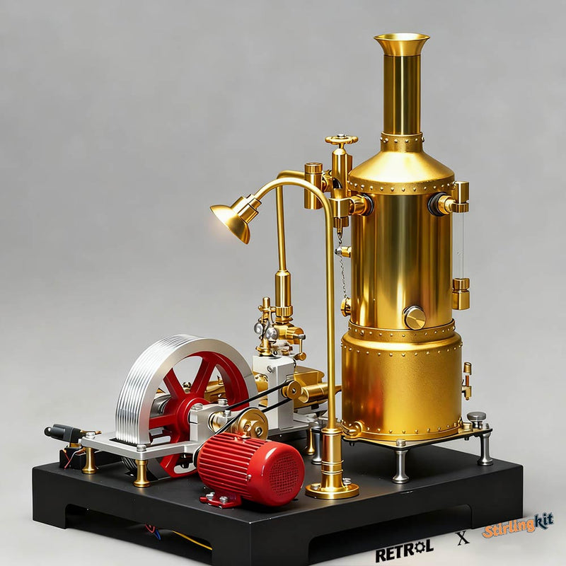 RETROL SE-03 Stationary Steam Mill Engine and Boiler DIY Model Kits ...