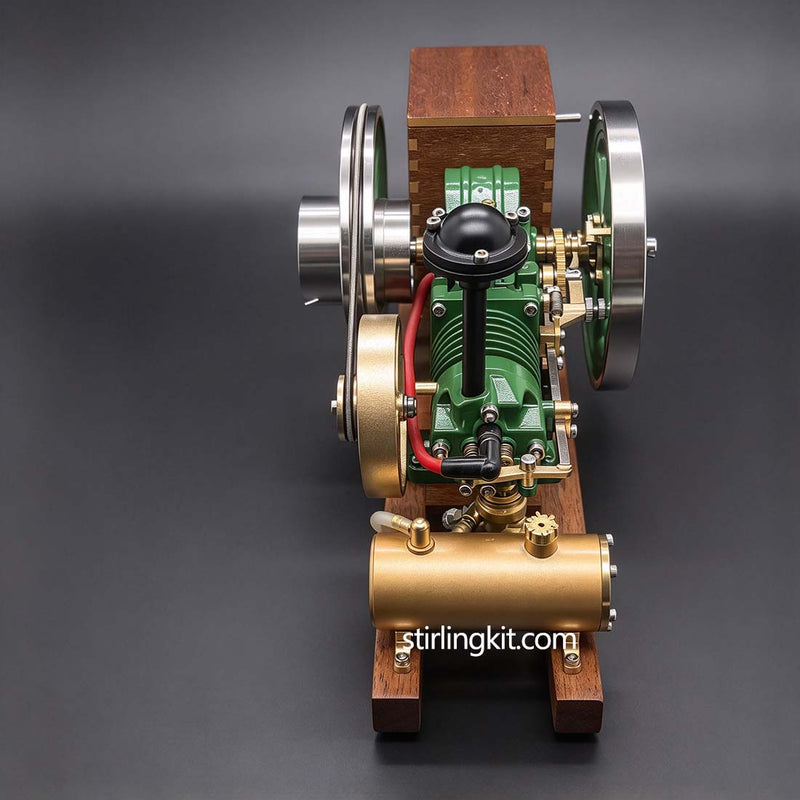 Retrol x OKMO B04 3.6cc Air-Cooled Hit and Miss Engine Model – Horizontal 4-Stroke Gasoline Mini Farm Engine - stirlingkit