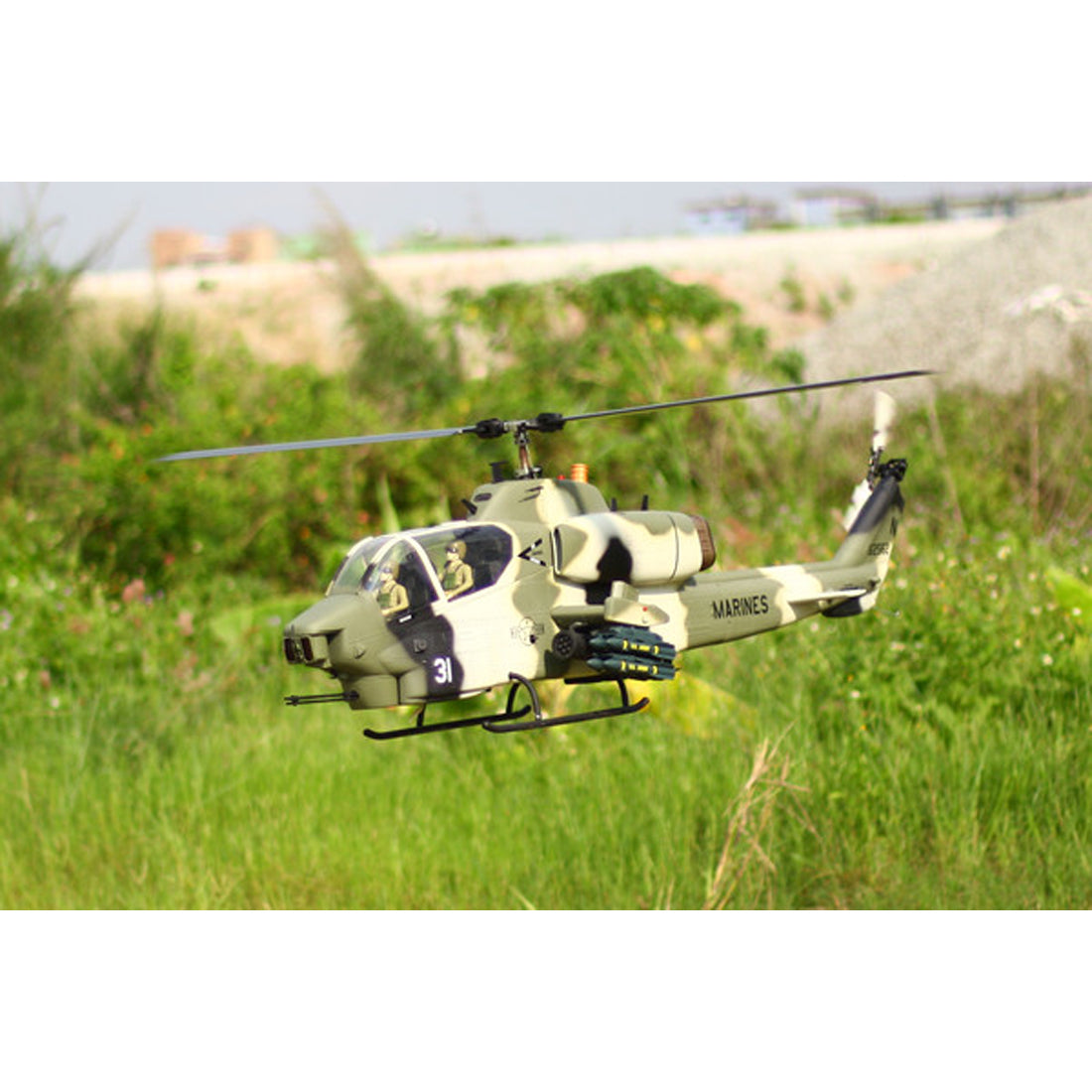 ROBAN AH-1 Cobra Super Large Scale GPS Helicopter 700 Size with H1 PRO Flight Controller 2.4G 6CH Camouflage Army Style - stirlingkit