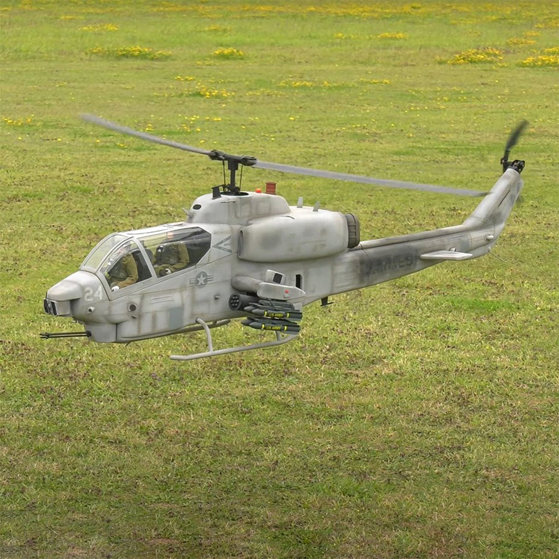 ROBAN AH-1 Cobra Super Large Scale GPS Helicopter 700 Size with H1 PRO Flight Controller 2.4G 6CH Camouflage Army Style - stirlingkit