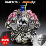 RUIFEIYA V10-150 1/4-Scale V10 Engine Model High Performance – 150cc DOHC, 40-Valve, 4-Stroke, Water-Cooled, Limited Edition Up to 11,000 RPM - stirlingkit