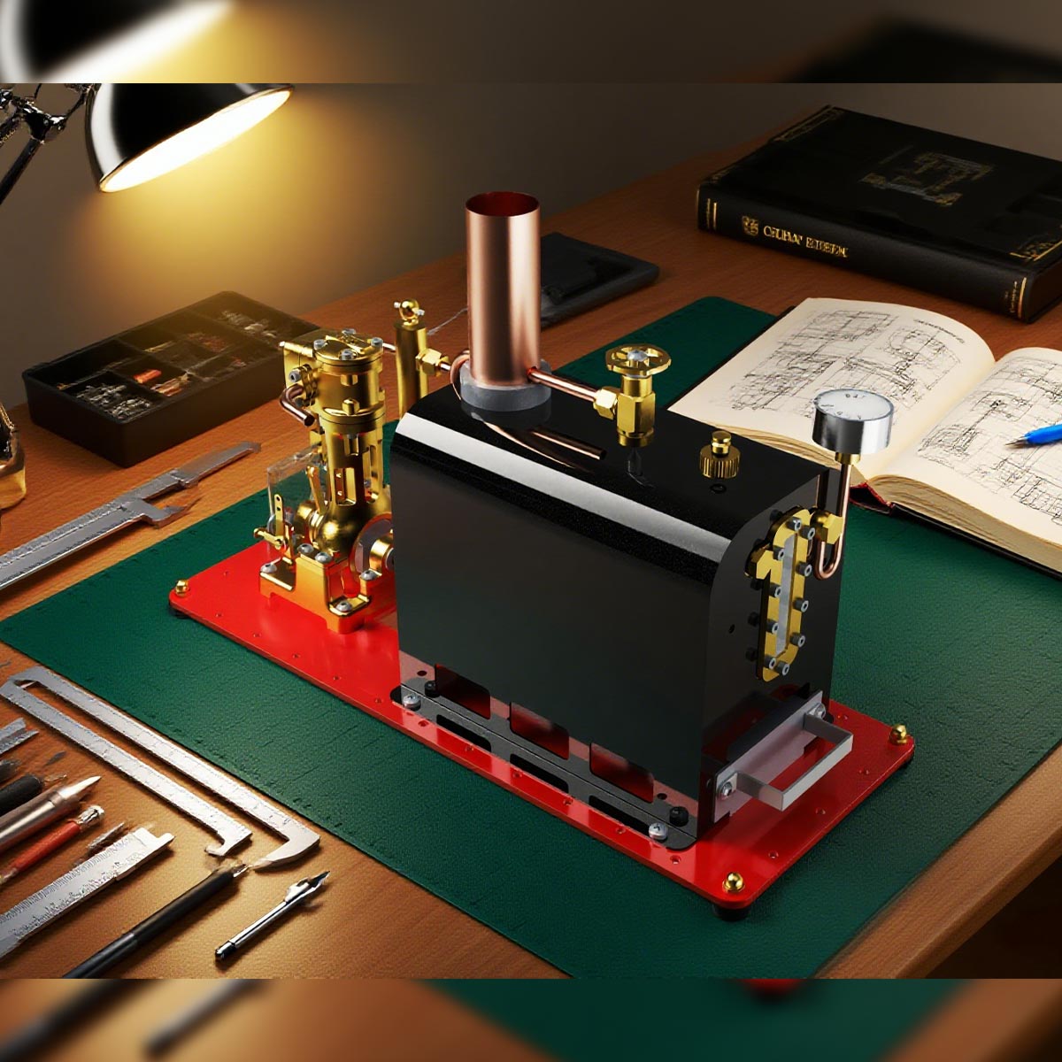 Steam Engine Block Assembly RW-BL1K DIY Live Steam Engine Boiler Model Kits Build Your Own Working ...
