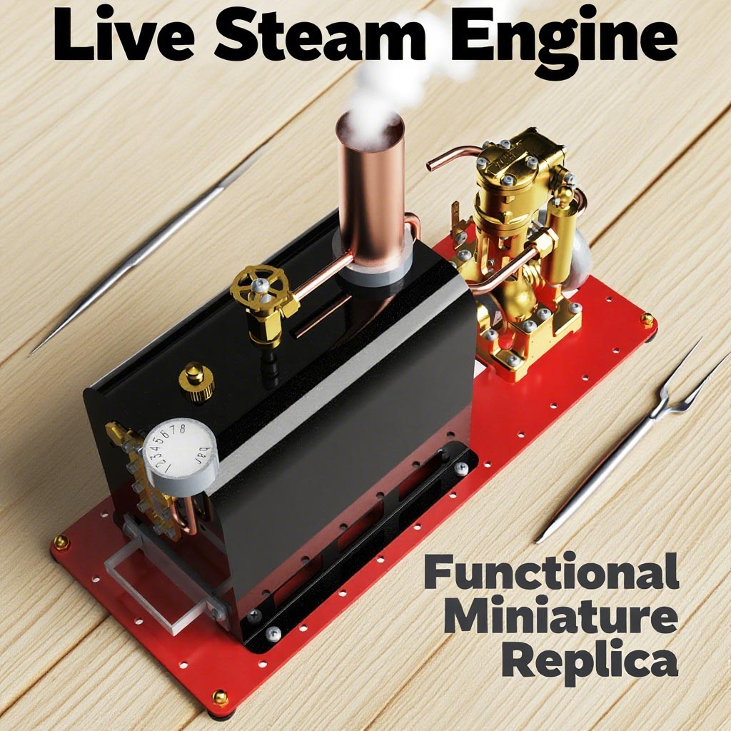 RW-BL1K DIY Live Steam Engine Boiler Model Kits Build Your Own Working Steam Engine Full Sets - stirlingkit